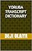 Yoruba Transcript