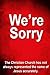 We're Sorry