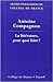 La littérature, pour quoi faire?