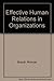 Effective Human Relations in Organizations