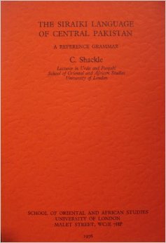 The Siraiki language of Central Pakistan: A reference grammar