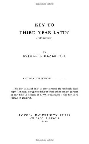 Henle Latin Third Year Answer Key (Paperback)