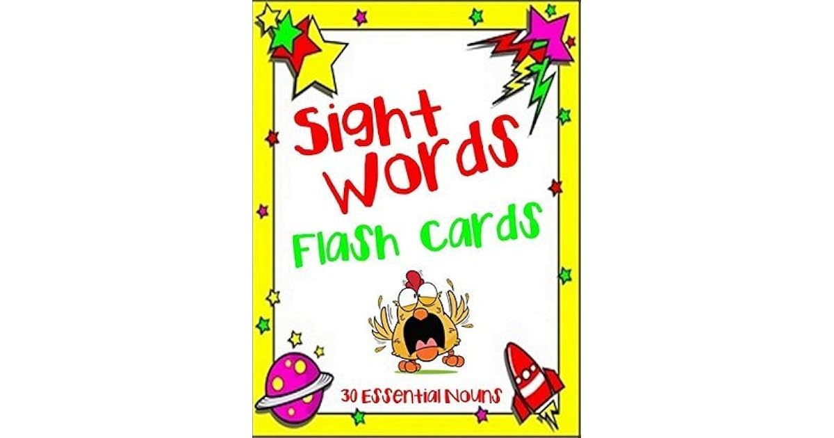 Sight Words Flash Cards for Kindergarten: 30 Sight Word Nouns Essential