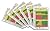 Set of Six Blackjack Basic Strategy Cards