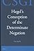 Hegel's Conception of the Determinate Negation (Critical Studies in German Idealism, 12)