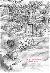 Portada de The Marvelous Village Veiled in Mist, de Sachiko Kashiwaba