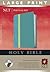 Holy Bible NLT, Personal Size Large Print edition, TuTone (Red Letter, LeatherLike, Teal, Indexed)