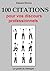 100 citations pour vos discours professionnels (French Edition)