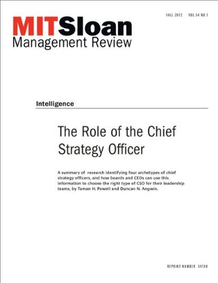 The Role of the Chief Strategy Officer - Journal Article (Kindle Edition)