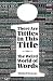 There Are Tittles in This Title by Mitchell Symons