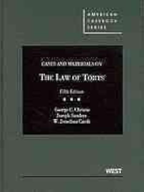 Cases and Materials on the Law of Torts