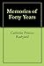 Memories of Forty Years by Catherine Radziwill