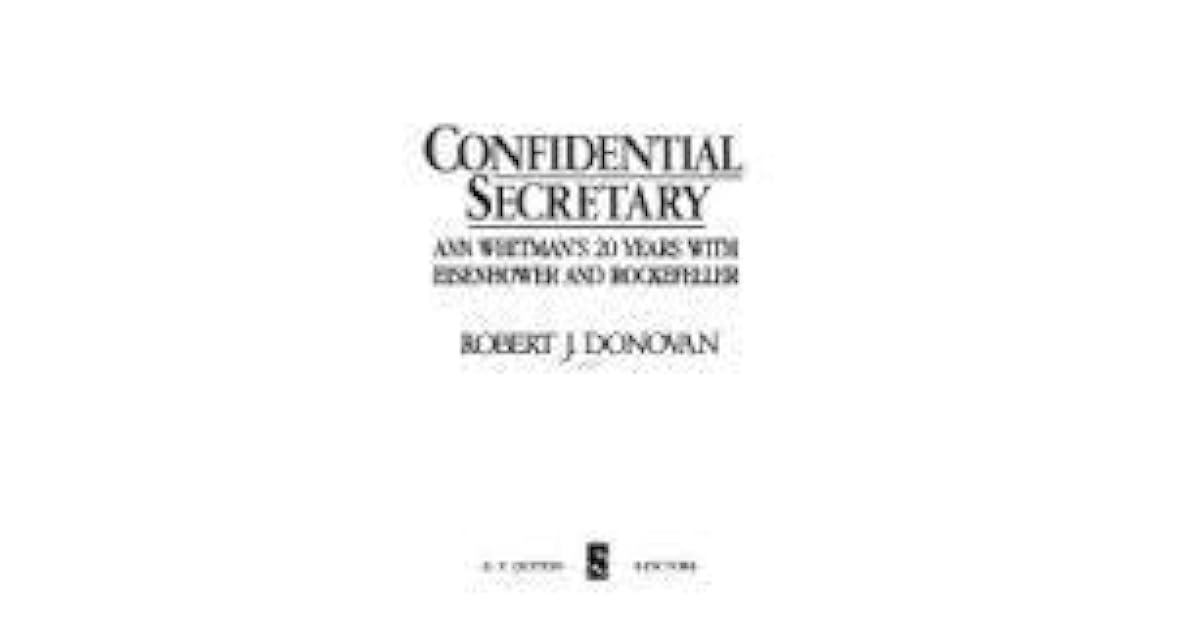 Confidential Secretary by Robert John Donovan