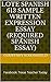 LOTE Spanish 613 Sample Written Expression Essay (Required Spanish Essay): Facebook: Texas Teacher Today (Spanish Edition)