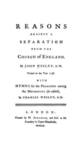 Reasons against a separation from the Church of England