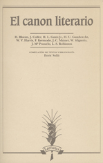 El canon literario (Unknown Binding)