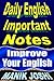 Daily English- Important Notes: Improve Your English (English Daily Use Book 30)
