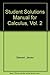 Student Solutions Manual for Calculus, Vol. 2