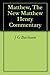 Matthew, The New Matthew Henry Commentary