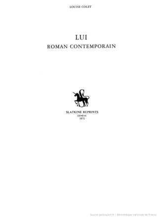 Lui, Roman Contemporain