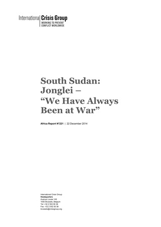 Jonglei: We Have Always Been at War