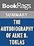 Summary & Study Guide The Autobiography of Alice B. Toklas by Gertrude Stein