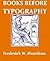 Books before Typography