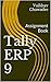 Tally ERP 9: Assignment Book