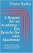 A Report for an Academy / Ein Bericht für eine Akademie by Franz Kafka