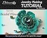 DIY Jewelry making Tutorial Beaded Flower, Step by step Beaded Pattern, Flower Pendant with Swarovski, Toho bead and Miyuki Delica Beads