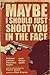 Maybe I Should Just Shoot You In The Face