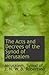The Acts and Decrees of the Synod of Jerusalem