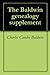The Baldwin genealogy supplement