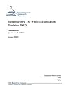 Social Security: The Windfall Elimination Provision (WEP) Social Security: The Windfall Elimination Provision (WEP)