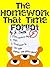 The Homework That Time Forgot