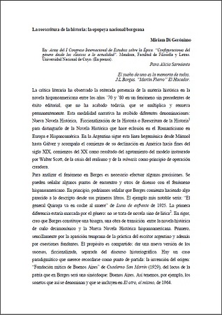 La reescritura de la historia: la epopeya nacional borgeana (ebook)