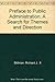 Preface to Public Administration: A Search for Themes and Direction