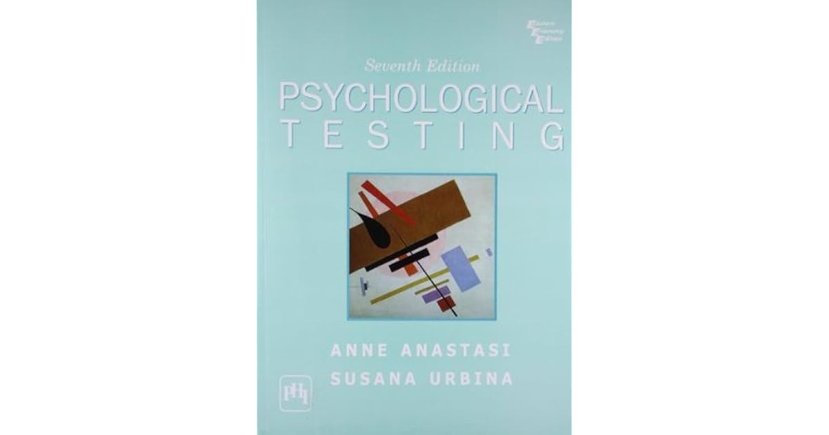 ANASTASI PSYCHOLOGICAL TESTING BOOK visual data 5