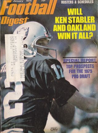 January 1975 FOOTBALL DIGEST - Oakland Raiders Ken Stabler  Cover - NFL