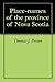 Place-names of the province of Nova Scotia
