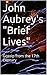John Aubrey's "Brief Lives": Gossip from the 17th Century