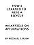 How I learned to Ride a Bic...