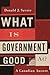 What Is Government Good At?...