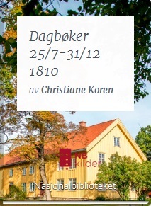 Dagbøker 25/7-31/12 1810