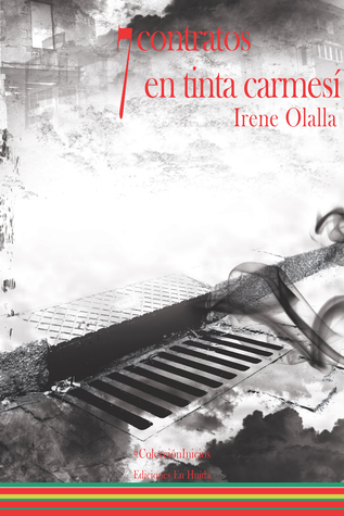 Portada de 7 contratos en tinta carmesí, de Irene Beatriz Olalla Ramírez