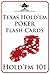 Texas Hold'em Poker Flash Cards by Color Up