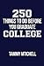 250 Things To Do Before You Graduate College by Tammy Mitchell