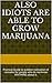 ALSO IDIOTS ARE ABLE TO GROW MARIJUANA: Practical Guide to outdoor cultivation of cannabis for people who do not know ANYTHING about it.
