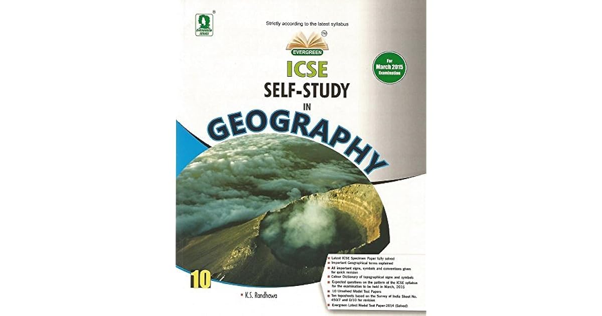 Icse Self Study In Geography For Class 10 by Randhawa Ks