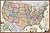 Antique Style United States Wall Map (Wall Map, Laminated) (U... by Akros